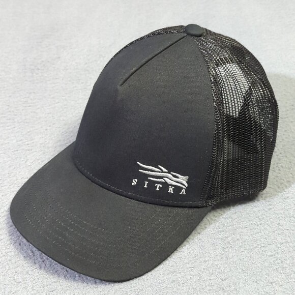Sitka Hat Men's OS Adjustable Black Mid Pro Trucker Snapback Hunting Outdoor - Picture 2 of 10